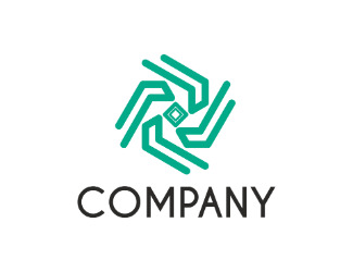 Projekt graficzny logo dla firmy online technologia wir